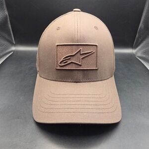 Alpinestars Flexfit Baseball Cap Mens L/XL Brown Embroidered Logo